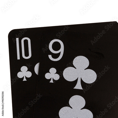 card black game deck point nine club ten nine photo