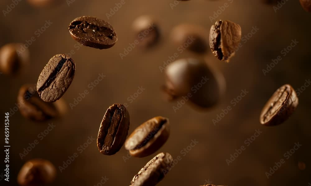 Slow-motion capture of coffee beans and ground particles exploding toward the camera, creating a dynamic coffee burst . Slow-motion capture of coffee beans and ground particles exploding toward the camera, creating a dynamic coffee burst .