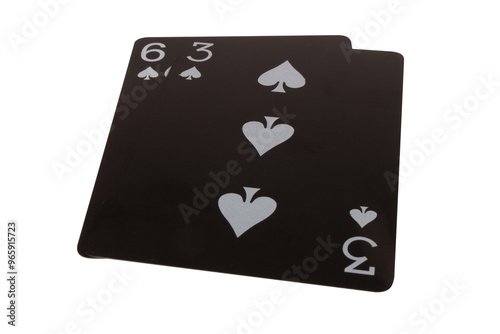 card black game deck point nine spade six three photo