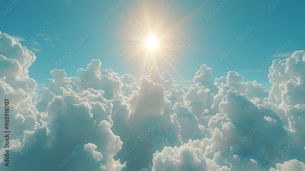 Sunset in the sky. Blue sky with some clouds amazing moment Sunset in the sky. Blue sky with some clouds amazing moment