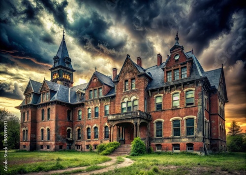 Haunted abandoned asylum insane asylum horror photo