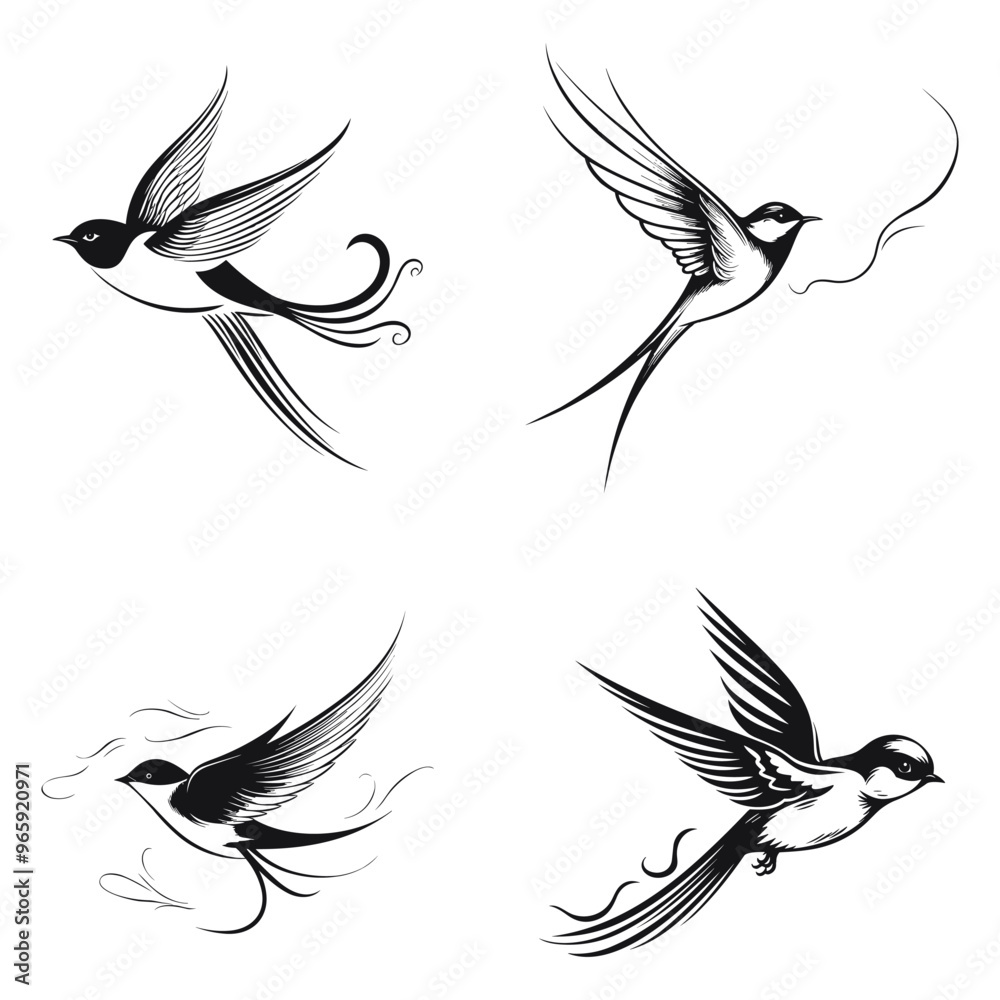 Fototapeta premium set of birds