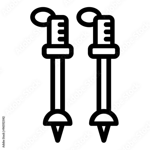 trekking pole icon
