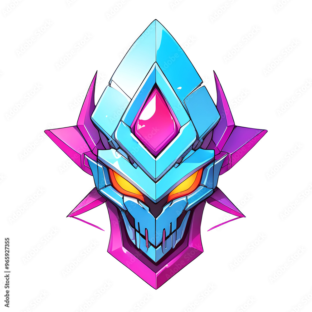 Abstract Illustration of a Cybernetic Head Abstract Illustration of a Cybernetic Head