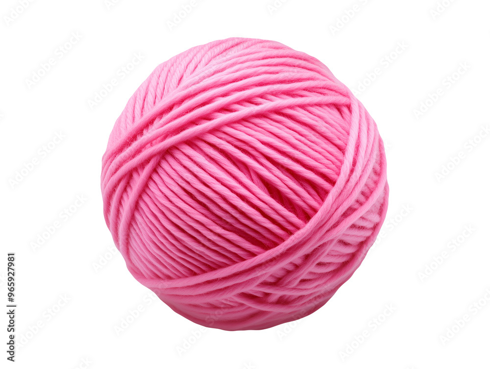 Pink yarn ball isolated on transparent or white background Pink yarn ball isolated on transparent or white background