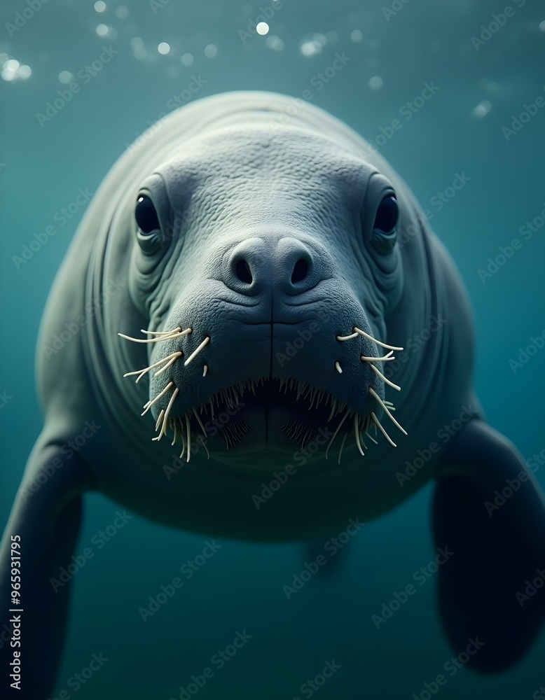 Naklejka premium sea lion swimming