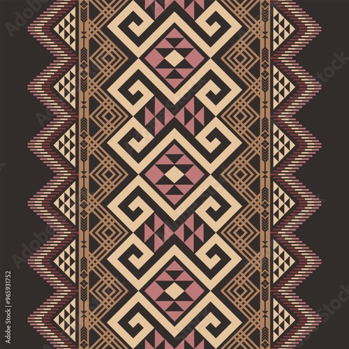Native American pattern, Navajo design. Native American ornament. Abstract geometric background traditional ethic for decoration, clothing, fabric, textile, fashion.