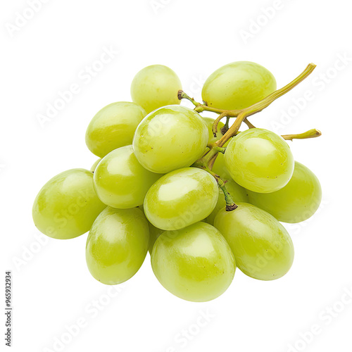A bunch of green grapes with a glossy finish, perfect for a refreshing snack or a healthy addition to your meals.