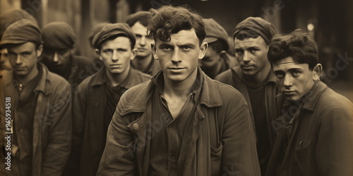 World war era workers. Factory, military workers.