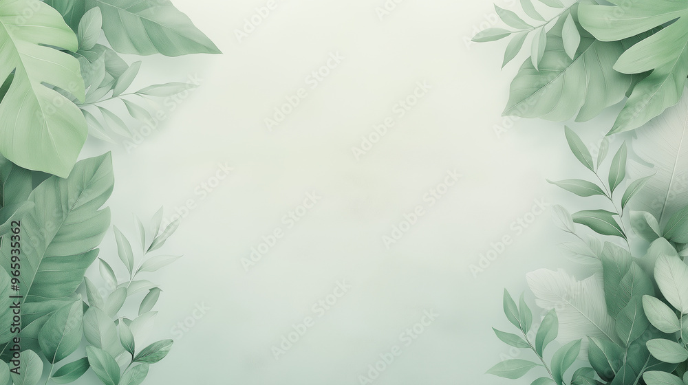 A green leafy background with a white background A green leafy background with a white background