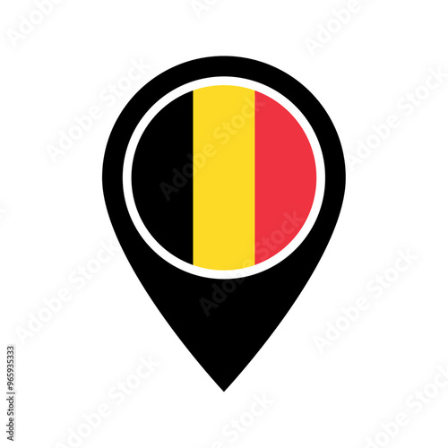 Belgium flag location icon