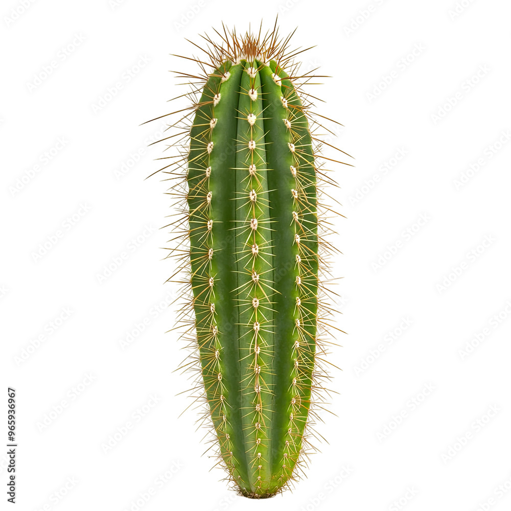 A close-up of a green cactus with sharp spines. A close-up of a green cactus with sharp spines.