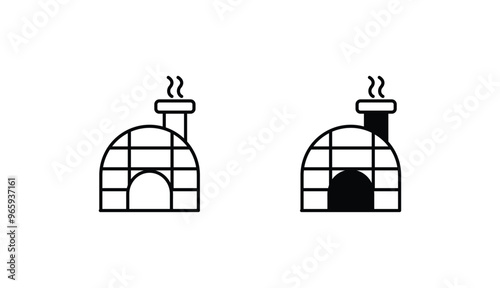 Igloo icon design with white background stock illustration
