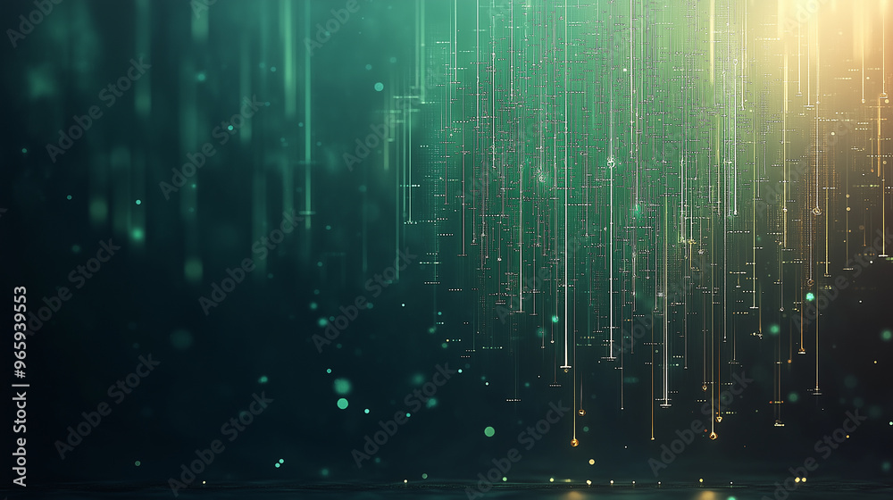 A green and blue image with a lot of lines and dots A green and blue image with a lot of lines and dots
