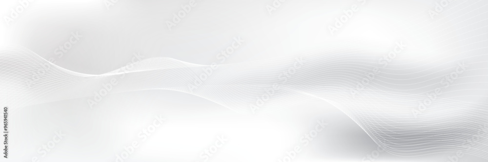 Abstract  white and gray color, modern design stripes background with curve lines, wavy pattern. Vector illustration.