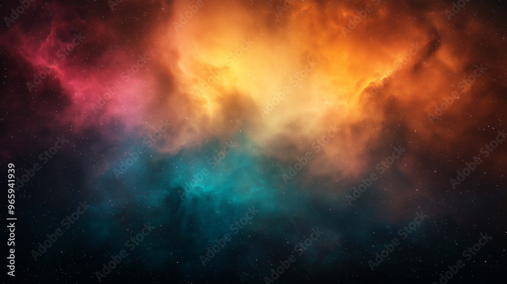Fototapeta premium A colorful space background with a blue and green swirl