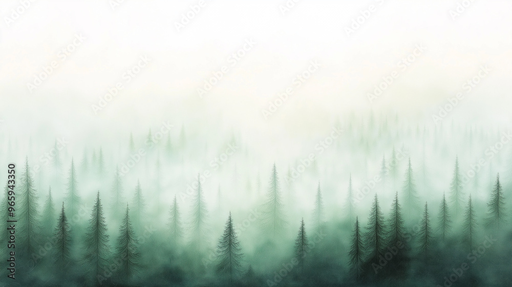 Obraz premium A forest with trees in the foreground and background