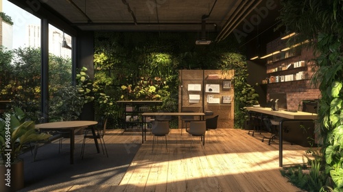 Coworking space, Was designed with a design, Biophilia, Biophilic, Biophilic design.