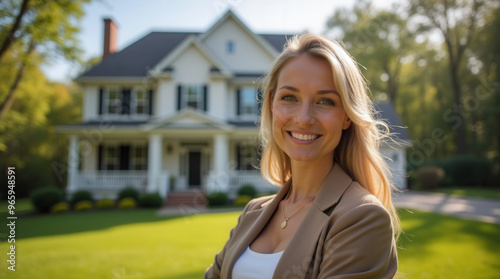 Professional Realtor Headshots in Front of Luxury Homes | Real Estate Agents Marketing Images | Real Estate Branding