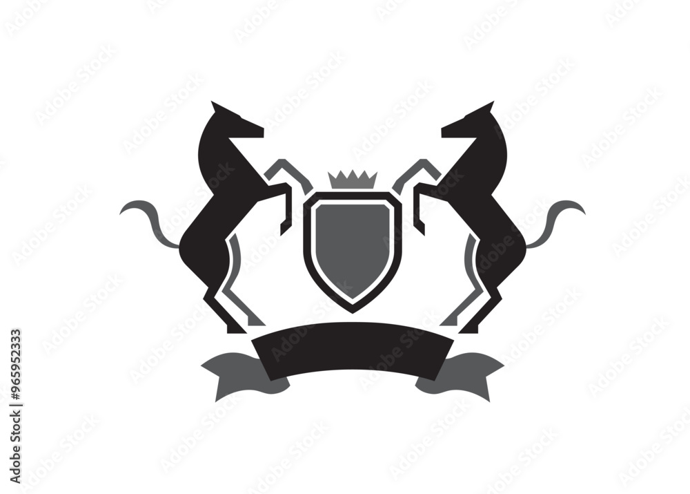 creative heraldic horse shield logo vector symbol
creative heraldic horse shield logo vector symbol