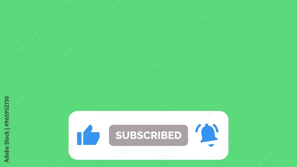 Subscribe Button Animation, Subscribing Animation, Like, and Notification Buttons, Animated Subscribe Button on Green Screen | 4K Subscribe Button Animation, Subscribing Animation, Like, and Notification Buttons, Animated Subscribe Button on Green Screen | 4K