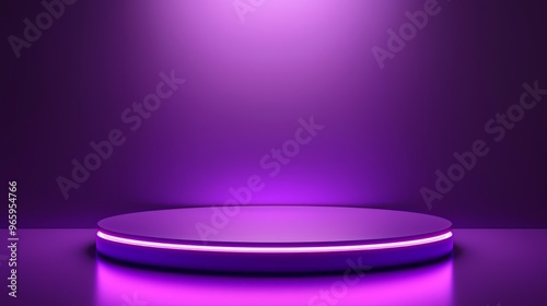 Violet LED Minimalistic Product Display Podium.