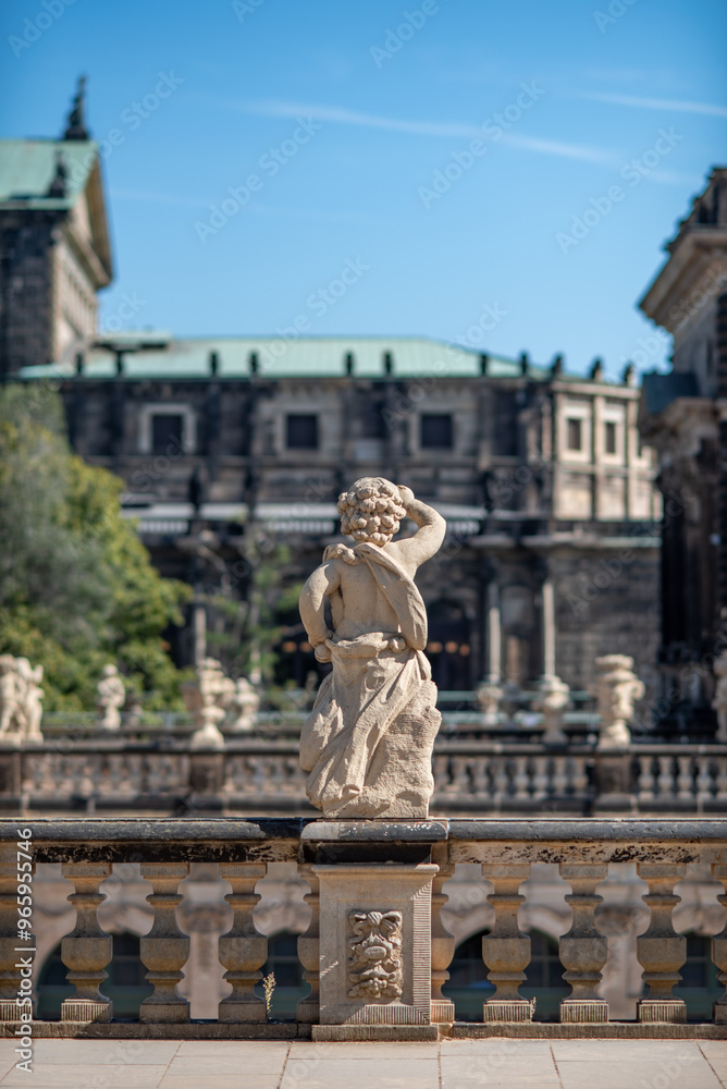 Fototapeta premium Zwinger palace complex with gardens, one of the most important buildings of the Baroque period in Dresden, Germany