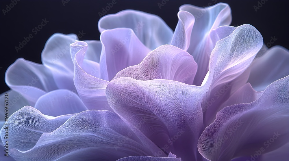 Soft and Delicate Lavender Blossom with Ethereal Textured Petals Soft and Delicate Lavender Blossom with Ethereal Textured Petals