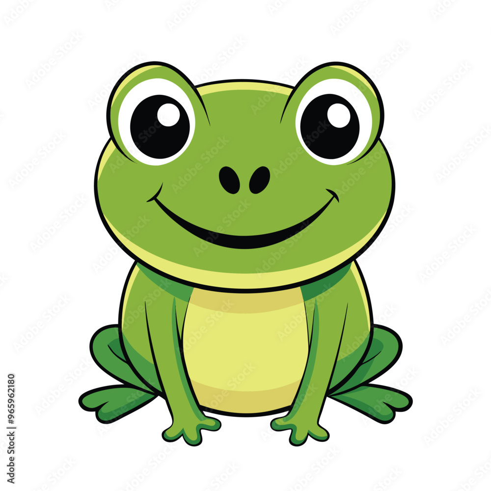 Fototapeta premium Cute frog animal vector illustration