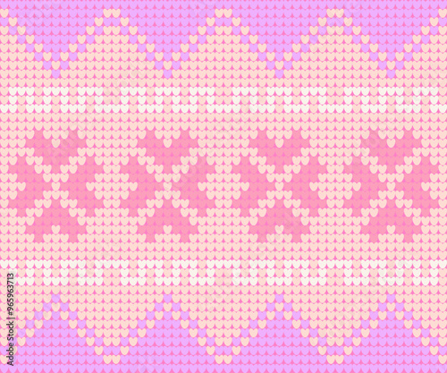 cute knitting seamless pattern Traditional Ukrainian 
Cross-Stitch Embroidery ethnic pattern arabesque blanket craft fabric design