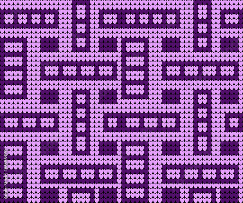 cute knitting seamless pattern Traditional Ukrainian 
Cross-Stitch Embroidery ethnic pattern arabesque blanket craft fabric design