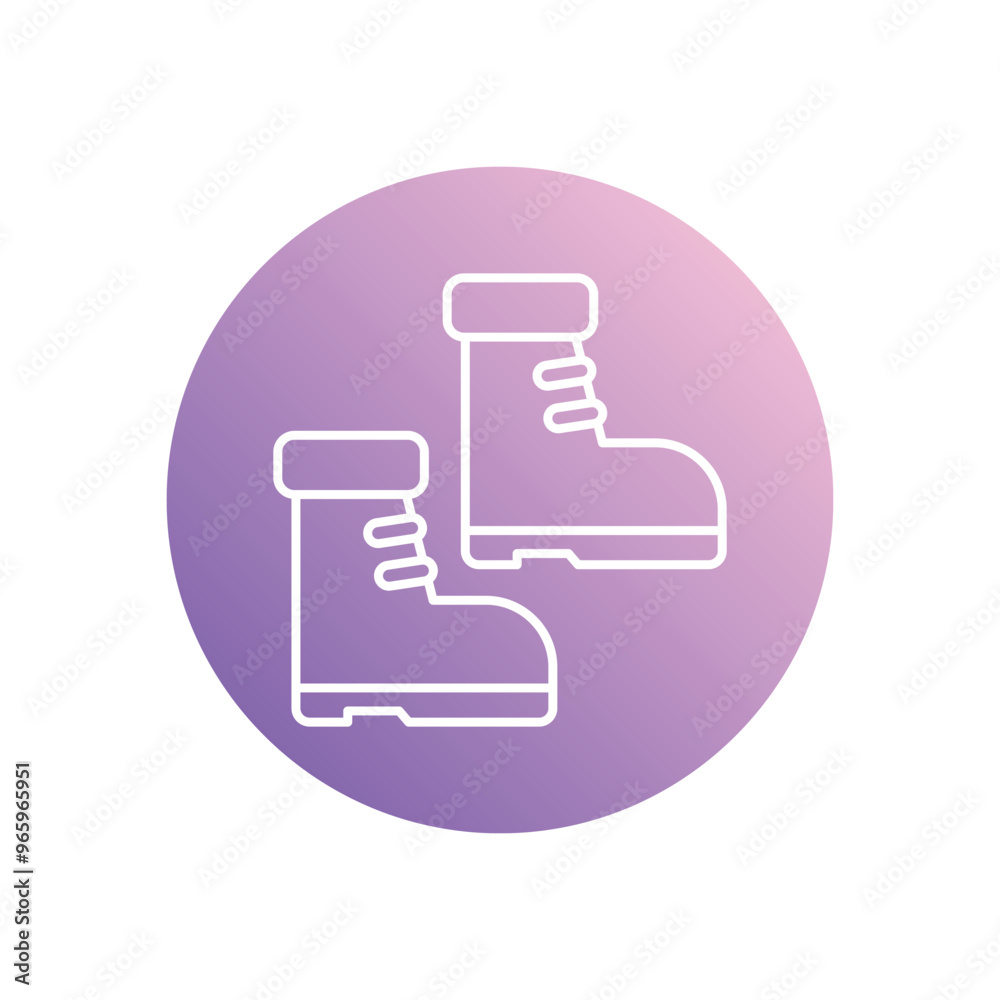 Snow Boots icon isolated on a white background. Vector illustration. Snow Boots icon isolated on a white background. Vector illustration.