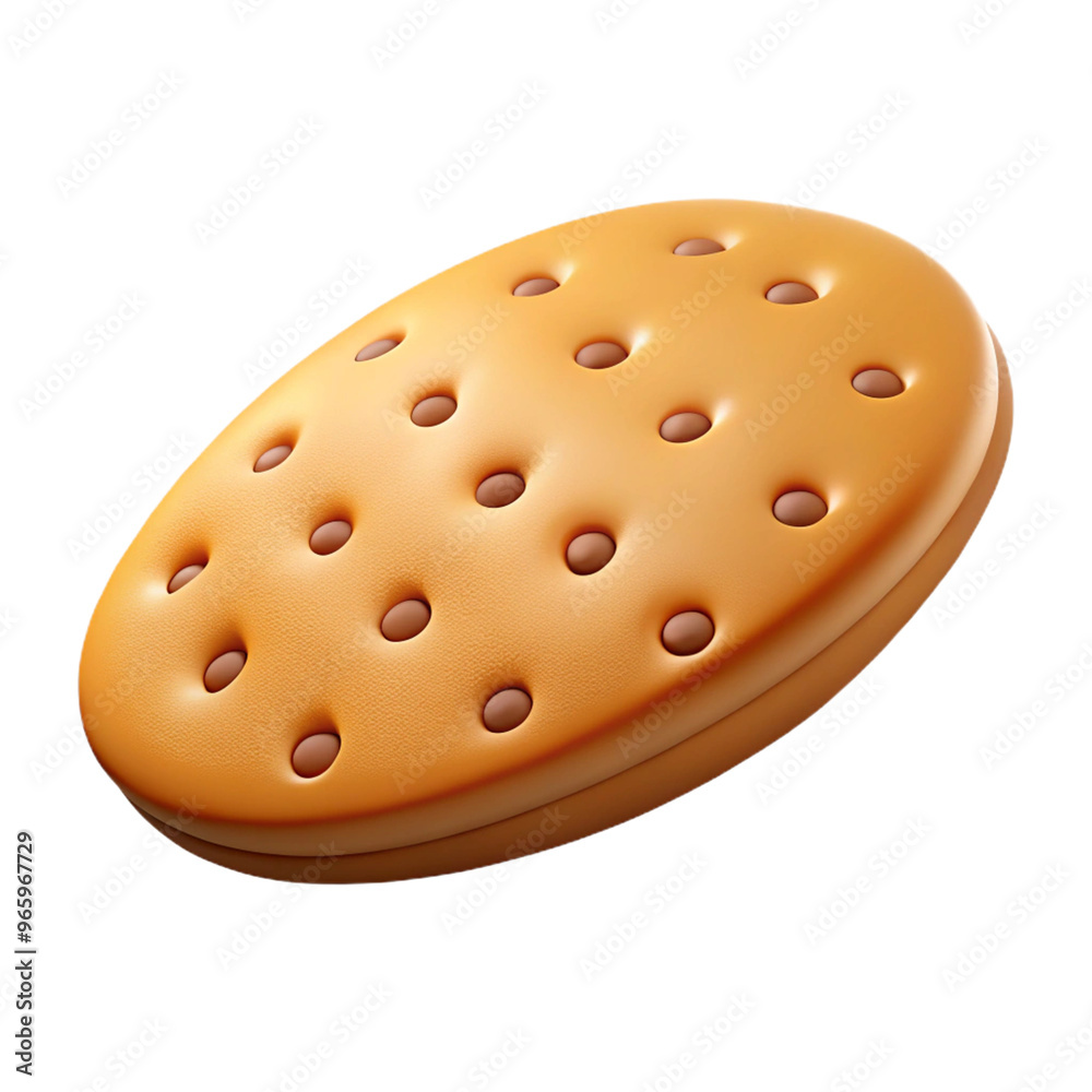 Flatbread 3d cartoon style illustration Flatbread 3d cartoon style illustration