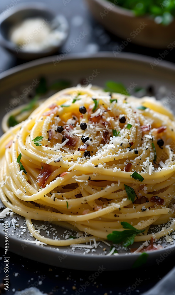 Decadent Carbonara Pasta with Crispy Bacon and Parmesan Decadent Carbonara Pasta with Crispy Bacon and Parmesan