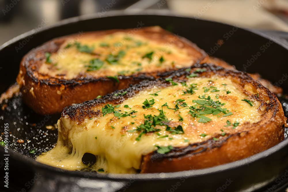 Monte Cristo sandwich preparation on pan. Monte Cristo sandwich preparation on pan.