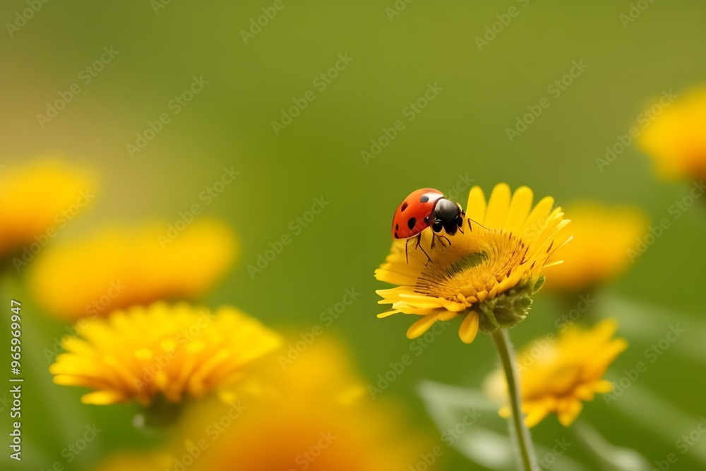 a close-up macro shot of a ladybug a close-up macro shot of a ladybug