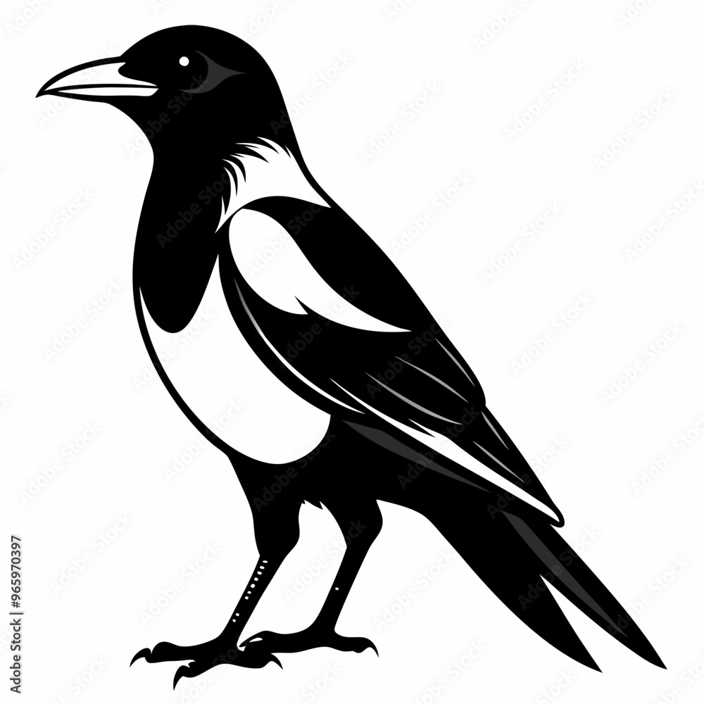 Magpie Black silhouette