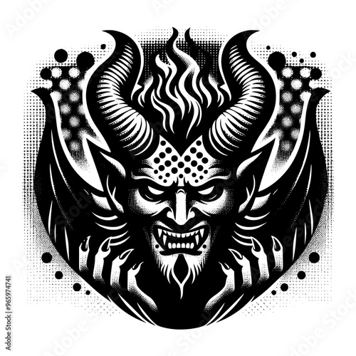 demonic devil design vector file