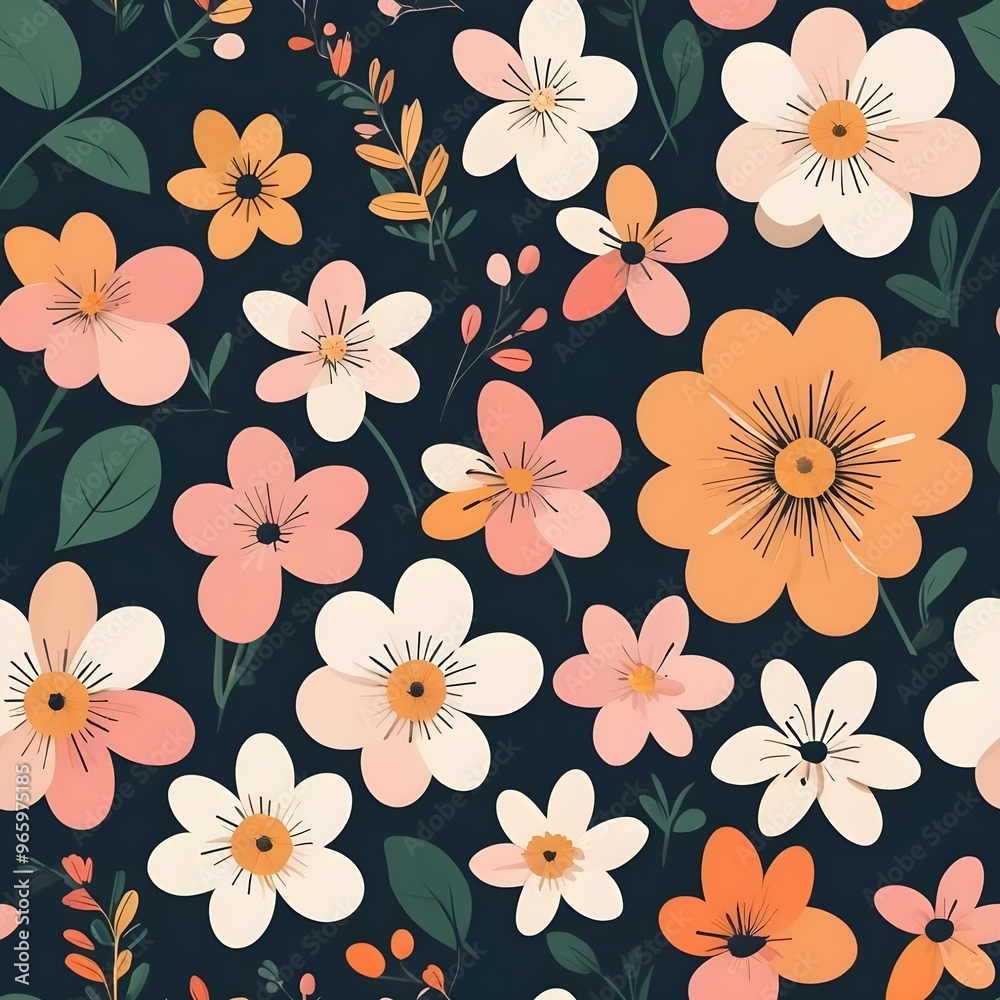 seamless pattern with flowers seamless pattern with flowers