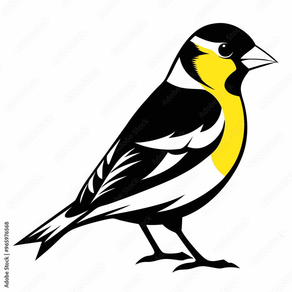 Goldfinch Black silhouette Goldfinch Black silhouette