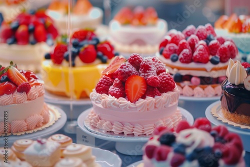 Food festival dessert competition cakes and pastries displayed with captivating beauty