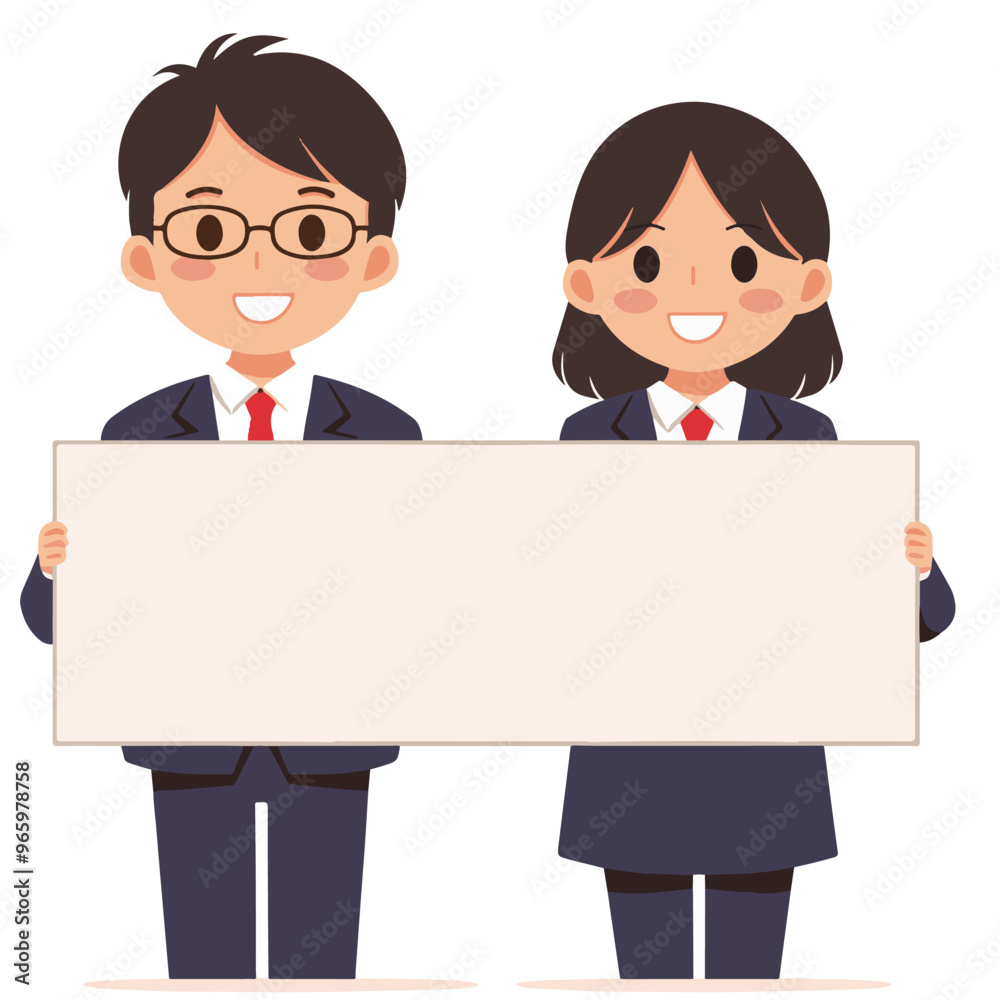 Simple illustration. student holding a board with illustration. Simple illustration. student holding a board with illustration.