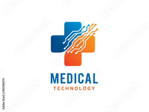 Medical technology logo symbol or icon template