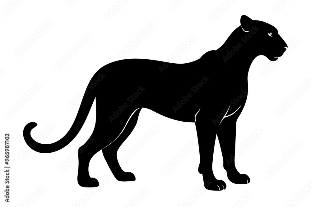 Fototapeta premium black panther silhouette