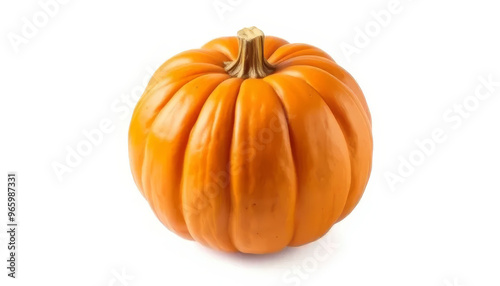 A large orange pumpkin with a stem