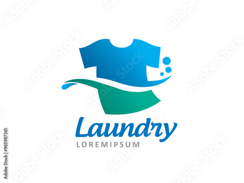 Laundry logo symbol or icon template