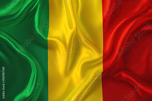 malian flag for national Day or Independence Day of mali photo