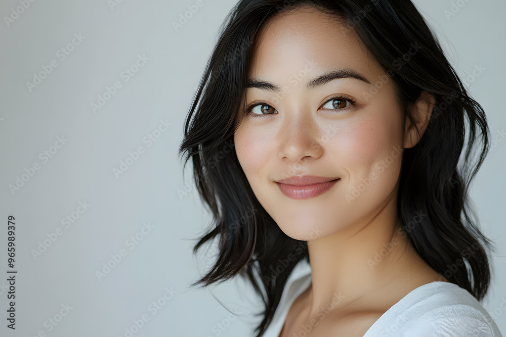 Portrait of young asian woman isolated on white background Portrait of young asian woman isolated on white background