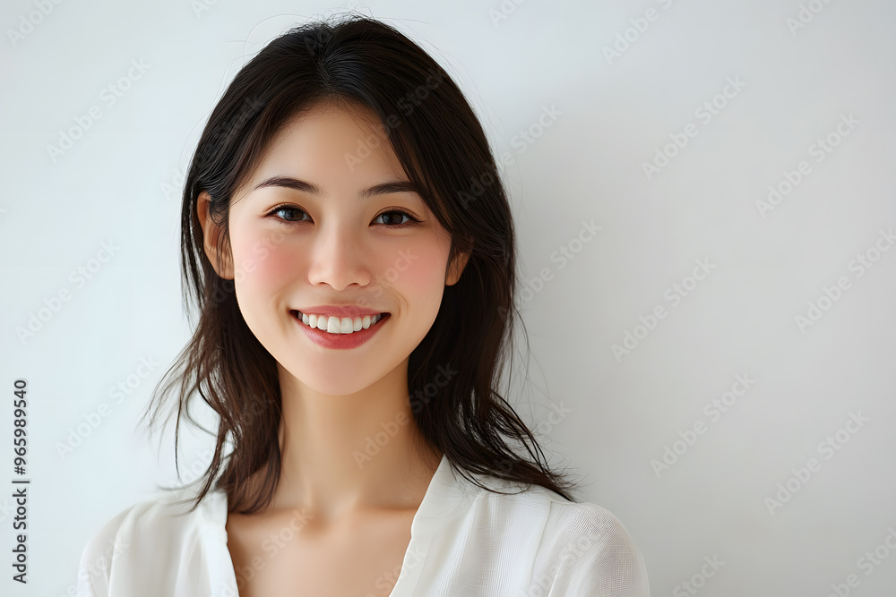 Portrait of young asian woman isolated on white background Portrait of young asian woman isolated on white background