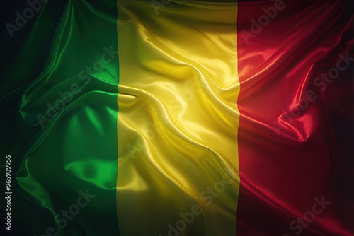 malian flag for national Day or Independence Day of mali photo